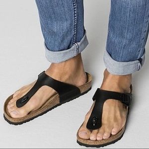 Birkenstock Sandals black vegan leather upper new